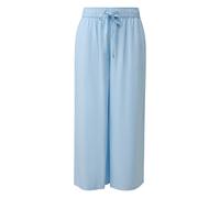 Pantalon style jupe-culotte en viscose fluide femme QS Bleu 36