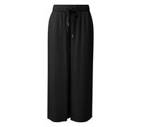 Pantalon style jupe-culotte en viscose fluide femme QS Noir 38