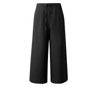 Pantalon style jupe-culotte structurÃ© en crÃªpe Ã plis femme QS Noir 34