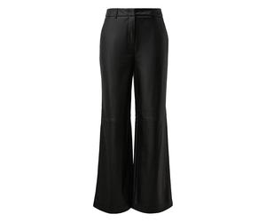 Pantalon style MarlÃšne en similicuir Ã ceinture prÃ©formÃ©e femme COMMA Noir 36