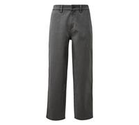 Pantalon style ouvrier en jean de sergÃ© dÃ©lavÃ© coupe ample QS Gris S