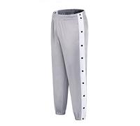 Pantalon survêtement à Bouton-Pression latéral pour Hommes Pantalon Sport Fitness Jogging Pantalon Sportswear Pantalon entraînement Basket-Ball lâche décontracté,B,XL