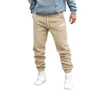 Pantalon Survêtement Extensible à Taille à Cordon de Serrage, Hiking & Jogging Pantalon en Jersey léger à Bas Ouvert Coupe ajustée - Pantalon cargo en coton Pantalon de Pyjama Homewear à élastique