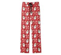 Pantalon Survetement Femme,Pantalon décontracté féminin Polyvalent Alliant imprimé Complet et Confort Optimal Coupe Fluide légèrement Extensible pour Un Quotidien stylé et détendu (Red, M)