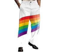 Pantalon survêtement homme jogging sportif décontracté sweatpants confort masculin pour activités de plein air coupe confortable avec impression élégante parfait été automne entretien (Red, M)