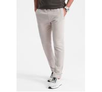 Pantalon Survêtement - OMBRE - Pour Homme - Beige - Coupe Regular - Effet Pêche S