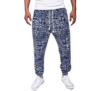 Pantalon Survêtement Style Lin Coton Ethnique Pantalon Homme Et Corde Casual Imprimé Pantalon Homme Pantalon Thaïlandais Hommes