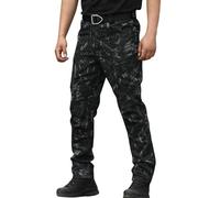 Pantalon Tactique Imperméable Et Résistant à L'abrasion à Poches Multiples, Pantalon Tactique Pour Homme, Pantalon Cargo Militaire Résistant à L'eau, Pantalon Tactique Imperméable Ripstop (Python,5XL)