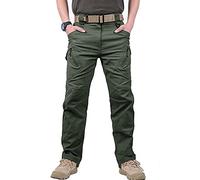 Pantalon Tactique Imperméable Pour Hommes - Pantalon Militaire Multi-Poches Ripstop, Pantalon Cargo Résistant À L'Usure Pour Hommes De Grande Taille 5Xl, Pantalon D'Armée De Combat Swat, Vert Ar