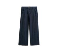 Pantalon taille basse en lin femme Superdry Bleu XL