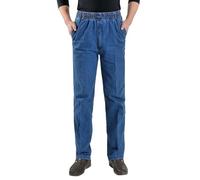 Pantalon Taille élastique pour Homme, Coupe Ample, Coupe Droite, Style Baggy, Confortable, décontracté, Denim