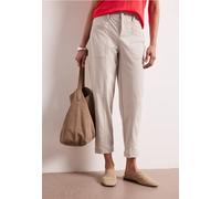 Street One Femme Pantalon taille haute à coupe barrel leg décontractée in Beige, in size: 42
