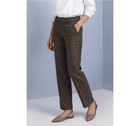 Street One Pantalon Taille Haute Coupe décontractée Marron foncé 34