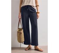 Street One Pantalon Taille Haute Large en Coupe Ample Bleu foncé 40