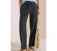 Pantalon taille haute à jambes larges, coupe loose
