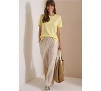 Pantalon taille haute à jambes larges, coupe loose