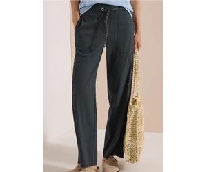 Pantalon taille haute à jambes larges, coupe loose