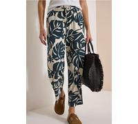 Pantalon taille haute à jambes larges et coupe ample