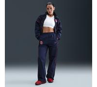 Pantalon taille haute en tissu tissé à ourlet ouvert Nike Football Paris Saint-Germain Windrunner pour femme Midnight Navy/Midnight Navy/University Red/Midnight Navy XS (FR 34-36)