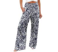 Pantalon Taille Haute Femme à Rayures, Pantalon Large Grande Taille DéContracté Fluide Pantalons LéGer Chic Et éLéGant Long Classique Pas Cher Pants Droits De Bureau Affaires Quotidien