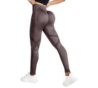 pantalon taille haute femme Legging Femme Anti-Cellulite Leggings Opaque Sans Couture Collants Décontracté Taille Haute Push-Up Pantalon Soutien Compression Minceur legging anti cellulite Café XS