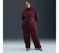 Pantalon taille haute Nike Phoenix Fleece pour femme Burgundy Crush/Sail 1X
