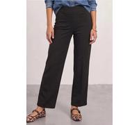 Street One Pantalon Taille Haute Coupe Droite Coupe décontractée Noir café 42