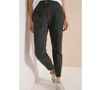 Pantalon taille mi-haute à coupe slim avec effet délavé