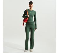 Pantalon taille mi-haute ajusté et côtelé Nike Chill Knit pour femme Fir/Sail M (FR 42-44)