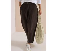 Pantalon taille mi-haute avec Barrel Leg, coupe décontractée