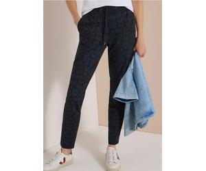 Pantalon taille mi-haute, coupe Slim Leg et style décontracté