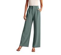 Pantalon Tailleur Femme à Taille Haute, Pantalon De Travail Grande Taille Couleur Unie LâChe Pantalons Large DéContracté Polyvalents Fluide Pas Cher Pants De Bureau Affaires Quotidien