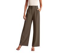 Pantalon Tailleur Femme à Taille Haute, Pantalon De Travail Grande Taille Couleur Unie LâChe Pantalons Large DéContracté Polyvalents Fluide Pas Cher Pants De Bureau Affaires Quotidien