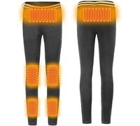 Pantalon Thermique Chauffant Femme avec 6 Éléments en Fibre de Carbone, Leggings Électriques Respirants USB, Sans Power Bank Inclus, pour Ski Pêche Chasse Hiver Extérieur(XXL-XXLarge)