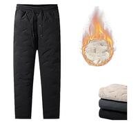 Pantalon Thermique d'hiver en Coton Polaire for Homme, Leggings Chauds, Pantalon Élastique en Velours De Jogging De Sport Épais De Loisirs, S-7XL(Black B,XL)