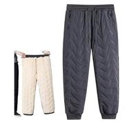 Pantalon Thermique for Homme, Chaud Et Confortable, en Polaire, Surdimensionné, Doublé Et Renforcé, for La Neige, Les Loisirs, Le Sport, Taille Élastique avec Poches, M-7XL(Gray A,M)