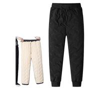 Pantalon Thermique for Homme, Chaud Et Confortable, en Polaire, Surdimensionné, Doublé Et Renforcé, for La Neige, Les Loisirs, Le Sport, Taille Élastique avec Poches, M-7XL(Black A,5XL)