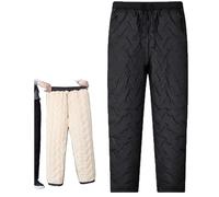 Pantalon Thermique for Homme, Chaud Et Confortable, en Polaire, Surdimensionné, Doublé Et Renforcé, for La Neige, Les Loisirs, Le Sport, Taille Élastique avec Poches, M-7XL(Black B,M)