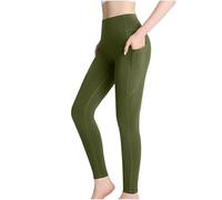 Pantalon thermique imperméable pour femme - Legging de sport long avec poche - Opaque - Legging de sport chaud - Longueur - Legging thermique - Taille haute - Stretch - Pantalon confortable - Pantalon