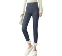 Pantalon thermique pour femme - Legging thermique doublé - Taille haute - Collants thermiques épais avec poches - Opaque - Legging de sport - Pantalon de jogging - Legging de compression, GY2., XXL