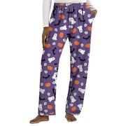 Pantalon thermique pour femme, pantalon de pyjama d'Halloween, imprimé citrouille, pantalon de pyjama amusant, vêtements de nuit avec sous-vêtements, leggings pour femme, esprit moelleux, citrouille