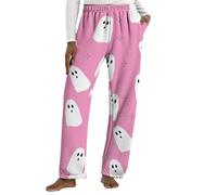 Pantalon thermique pour femme, pantalon de pyjama d'Halloween, imprimé citrouille, pantalon de pyjama amusant, vêtements de nuit avec sous-vêtements, leggings pour femme, esprit moelleux, citrouille