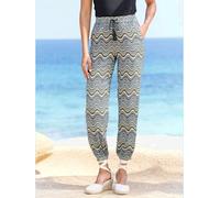 Pantalon tissé imprimé mode - Linea Tesini - kaki-noir imprimé KAKI-NOIR IMPRIMÉ 42