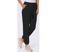 Pantalon tissé qualité froissée, repassage superflu - Linea Tesini - noir NOIR 36