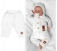Pantalon tricoté Hand Made Boy, Baby Nellys, blanc, taille 68