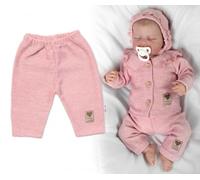 Pantalon tricoté Hand Made Girl, Baby Nellys, rose, taille 74