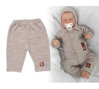 Pantalon tricoté main garçon, Baby Nellys, beige, taille 68