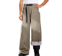 Pantalon Vert Foncé Homme Bas Kaki Déchiré Décontractée Up Extensible Poche Bob Decontracté Grossesse Fourré Tall Chinois Un Roi Bretelles Rehausseur Imitation Laterales