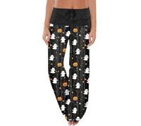Pantalon Viscose Fluide Femme Large Kaki Bas Straight Treillis Effet VTT Training Sportswear Girlfriend Évasée Soiree Punk Chevilles Nombril Anthracite Survet on Talons