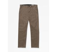 Volcom - Pantalon chino - Frickin Modern Stret Mushroom pour Homme en Coton - Taille 32 - Marron Marron 32